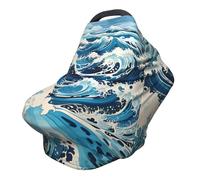 Ukiyo-e Style Waves, copertura versatile per passeggino o allattamento, appositamente progettata per il tuo bambino