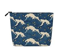 Ukiyo-e - Trousse da viaggio leggera in finto lino giapponese