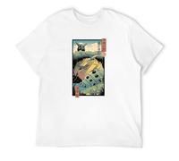 Ukiyo E Wind Valley Nausicaa of The Valley of The Wind Men's T-Shirt Graphic Unisex Tee Shirt White L