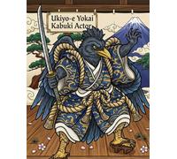 Ukiyo-e Yokai Kabuki Actor: Coloring book for adults:traditional Japanese art
