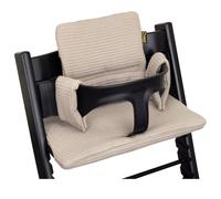 UKJE Cuscino compatibile con Stokke Tripp Trapp - Morbido cuscino per sedile per neonati, bambini e bambini piccoli, Accessori per seggiolone, Inserto in tessuto di cotone (Cialda Taupe)