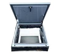 Ukkajovlex 50~100cm Botola da Tetto Porta Antifurto in Acciaio per Botola da Tetto Grande, Sportello Contatore Acqua Copertura di Uscita per Tombini/Cantine Lucernario(80x65cm/31.5x25.6in)