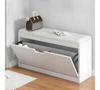 Ukkajovlex Armadio per Scarpe con Sedile 1-3 Livelli Scarpiera 50cm-100cm Larghezza Mobile Ingresso 30cm 24cm 17cm profondità Bassa E Lunga Scarpiera Chiusa Scarpiera Piccola(White,31" Lx7 W/80x17cm)