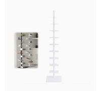 Ukkajovlex Libreria Bianca Libreria Girevole 360 Gradi Alta 9 Livelli Libreria Ad Albero Libreria Verticale A Colonna Da Terra 39x39x175cm Organizza Libri, Piante In Vaso, Album Fotografici(White)
