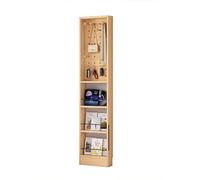 Ukkajovlex Strong Floor Bookshelf Easy To Install Book Shelf Holder 40-120cm Wide Bookcase Decor 6 Feet High Bookshelves for Bedroom Multifunctional Wall Thin Bookshelf Open Display Shelves(16in)
