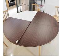 Ukkajovlex Tavolo Pieghevole Rotondo Bianco Ø120 Cm~200cm- Pieghevole in 1/4 in Legno Massiccio Multicouche, Diametro Personalizzabile, Uso Interno/Esterno per Feste/reunioni(Brown,Dia 190cm)