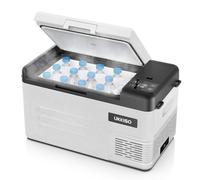 UKKISO Frigorifero Mini Frigorifero per auto portatile elettrico da campeggio, 22 l, refrigeratore elettrico a compressore, 12/24 V DC e 100-240 V AC per auto, camion, barca, campeggio, da -20 °C a 20