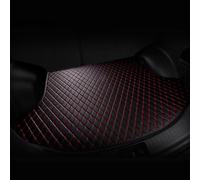 Uklal Auto Pelle Tappetino Bagagliaio Posteriore, per Polestar 2 2019-2024 Resistente Antiscivolo Facile Lavare Inodore Protezione Interna,A/Black And Red Thread