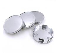 Uklal Confezione 4 Auto ABS Coprimozzi Ruota, per OD 53 mm, ID 48 mm Protezione dalla Ruggine Antipolvere Coprimozzo Centro Tappo Trim Emblema,B/Silver