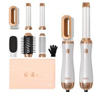 UKLISS Airstyler 6 in 1, Spazzola Asciugacapelli Professionale Set con Arricciacapelli Automatico, Spazzola Lisciante per Capelli, Thermal Brush, Multistyler Regali Set per Donne Styling - Bianco