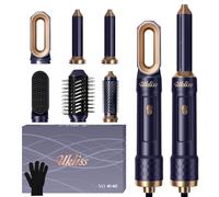 UKLISS Phon Capelli 6 in 1, Airstyler & Pro Asciugacapelli Set con Airflow Arricciacapelli Automatico, Thermal Brush, Spazzola ad Aria Calda, Spazzola Lisciante, Regali per Donne Styling - Blu
