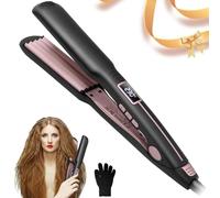 UKLISS Piastra Frisè in Ceramica PTC per Volumizzare i Capelli, Temperatura Regolabile 100-230°C, Display LCD, Cavo Rotante, 5 cm x 5 cm