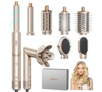 UKLISS Set Airstyler professionale 8 in 1, asciugacapelli agli ioni di alta velocità, spazzola per asciugacapelli con avvolgimento automatico, ferro arricciacapelli, piastra per capelli, spazzola