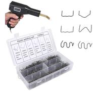 UKOFEW 1200 Pezzi Graffette Saldatura Plastica,0.6mm/0.8mm Pretagliato Graffette,Graffette Saldatura in Acciaio,per Auto Paraurti Riparazione Stazioni Saldanti