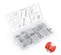 UKOFEW 200 Pezzi Molle Assortimento Set,Molle di Trazione con scatola,Molle di Compressione,per Strumenti e Dispositivi Manuali, Automobili, Parti di Ricambio