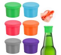 UKOFEW 6PCS Tappi di Silicone per Bottiglie di Vetro, Tappi per Bottiglie di Vino in Silicone, Riutilizzabili, per Birra Champagne