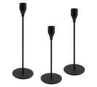UKOFEW Candelabro Set,3 Pezzi Portacandele in Metallo,33/28/23 cm Candeliere da Tavolo,Candelabro Moderno per Matrimoni, Compleanni, Natale, Cena a Lume di Candela