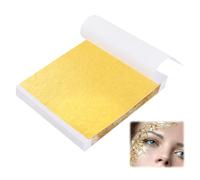 UKOFEW Fogli di Foglia Oro,100 Pezzi Foglia D'oro Imitazione,Lamina D'oro per Doratura,8cm x 8,5cm,Ideali per Doratura, Artigianato, Progetti Artistici e Decorazioni