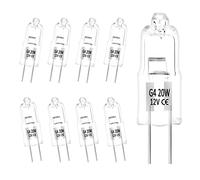UKOFEW Lampadine Alogene G4,Lampadina G4, 20W 12V,2800k Luce Bianca Calda Lampadine Alogene a Capsule Lampadine,per Luci di Segnalazione e Iluminazione da Cucina, 10 Pezzi