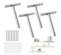 UKOFEW Staffe per Mensole Pesanti, Reggimensola, Staffa per Mensola, Staffe da Parete per Scaffali, Reggi Mensola da Muro, Staffe Angolari per Montaggio a Parete(100MM, 4PCS)