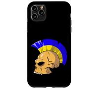 Ukraine Flag Color Mohawk Skull Supporter National Team Custodia per iPhone 11 Pro Max
