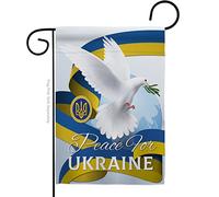 Ukraine Flag Pace for Ukraine Garden Flag Support Cause Stand con decorazione della casa ucraina Banner Piccolo Yard Regalo Doppio Lato Made in USA
