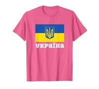 Ukraine Pride - Orgoglio ucraino Orgoglioso Maglietta, Uomo, Rosa mélange, L