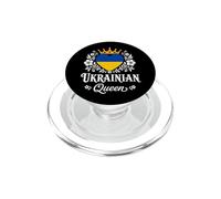 Ukrainian Queen Ukraine Flag Proud Ukrainian Woman PopSockets PopGrip per MagSafe