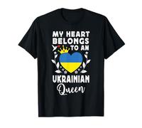 Ukrainian Queen Ukrainian Wife Girlfriend Ukraine Flag Maglietta