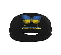 Ukrainians Flag Butterfly Unisex Headband Leggera Fascia Capelli Elastica Fasce Per Capelli Per Sport Escursionismo Corsa