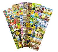 ukrainisches-kunsthandwerk Artigianato ucraino - Set di Uova di Pasqua - Pellicola Sufficiente per 70 Uova. Diversi Motivi. Fiori. Bambini, Animali. (21,6,9,12,16,17,19,20,23,26)