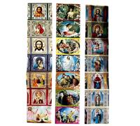 Ukrainisches Kunsthandwerk® Set di pellicole termoretraibili per uova di Pasqua. Santo cattolico è sufficiente per 21 uova di Pasqua