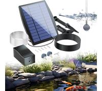 UKSUNVI Solar Sauerstoffpumpe, aeratore solare da 2,5 W per laghetto con batteria di riserva da 1800 mAh, pompa per ossigeno a 3 modalità, pompa ad aria idroponica, adatta per pesca all'aperto, stagni