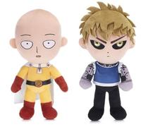 UKToyworld One Punch Man Saitama Genos - Giocattolo di peluche morbido da 12 pollici, set da 2