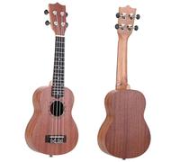 Ukulele 21 "Ukulele acustico 15 tasti 4 corde strumento musicale a corde per chitarra Ukes con Kits(Brown)