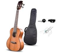 Ukulele acustico elettrico a forma di scatola in legno di acacia di mogano impiallacciato per principianti (66 cm)