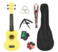ukulele adulti Set Di Ukulele Da 21 Pollici Con Pannello In Tiglio Piccola Chitarra A Quattro Corde Con Strumento A Corda Da Borsa Da Concerto(Set)