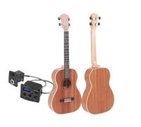 ukulele adulti Ukulele 30 Pollici Sapele Mini Basso Elettrico Chitarra Acustica 4 Corde Ukulele Montato Pickup Chitarra Da Viaggio Musica Chitarra(B)
