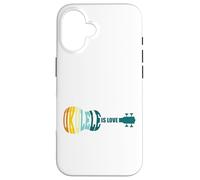 Ukulele Amore Acustico Hawaiano Musicista Uke Aloha Chitarra Custodia per iPhone 16