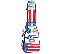 Ukulele Bag 25 DE MAIO Memorial Day American Ukulele Case per Soprano Tenore Concerto 23 Pollice 10MM Spessore Morbido Imbottito Cinghie Regolabile Gig Bag