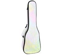 Ukulele Bag Astratto Arcobaleno Linea Deformato Ukulele Caso per Soprano Tenore Concerto 23 Pollice 10MM Spessore Morbido Imbottito Cinghie Regolabile Gig Bag