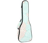 Ukulele Bag Astratto Verde & Arancione Modello Ukulele Caso per Soprano Tenore Concert 23 Pollici 10MM Spessore Morbido Imbottito Cinghie Regolabile Gig Bag