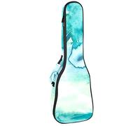 Ukulele Bag Astratto Verde Art Ukulele Caso per Soprano Tenore Concert 23 Pollice 10 MM Spessore Morbido Imbottito Cinghie Regolabile Gig Bag