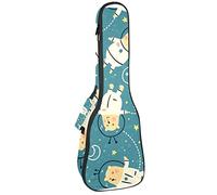 Ukulele Bag Bears In Space Custodia Ukulele per Soprano Tenore Concert 23 Pollici 10 MM Spessore Morbido Imbottito Cinghie Regolabile Gig Bag