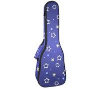 Ukulele Bag Bianco Stelle Sfondo Ukulele Caso per Soprano Tenore Concerto 23 Pollice 10MM Spessore Morbido Imbottito Cinghie Regolabili Gig Bag