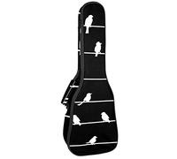 Ukulele Bag Bird On Wire Pattern Ukulele Custodia per Soprano Tenore Concert 23 Pollici 10 MM Spessore Morbido Imbottito Cinghie Regolabile Gig Bag