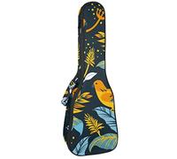 Ukulele Bag Birds Nature Design Pattern Ukulele Custodia per Soprano Tenore Concert 23 Pollici 10 MM Spessore Morbido Imbottito Cinghie Regolabile Gig Bag