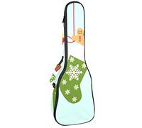 Ukulele Bag Calzini di Natale con Regali Ukulele Caso per Soprano Tenore Concerto 23 Pollice 10MM Spessore Morbido Imbottito Cinghie Regolabili Gig Bag