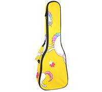 Ukulele Bag Cartoon Unicorn e Stelle Ukulele Caso per Soprano Tenore Concerto 23 Pollice 10MM Spessore Morbido Imbottito Cinghie Regolabili Gig Bag