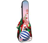 Ukulele Bag Christmas Wonderland Paradise Ukulele Caso per Soprano Tenore Concerto 23 Pollice 10MM Spessore Morbido Imbottito Cinghie Regolabili Gig Bag